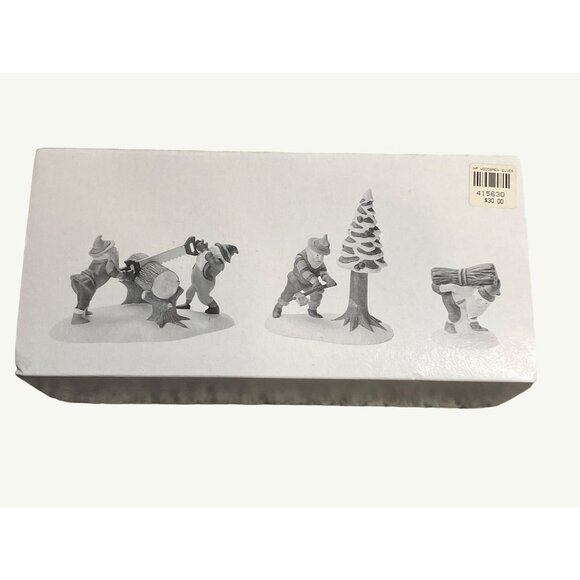Heritage Village Collection Woodsmen Elves Set Of 3 Porcelain Accessories - Picture 1 of 10